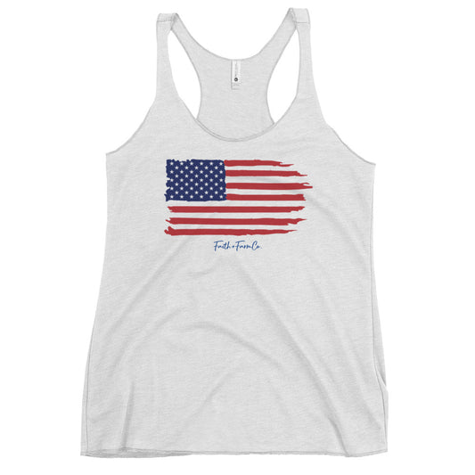 USA Flag Racerback Tank