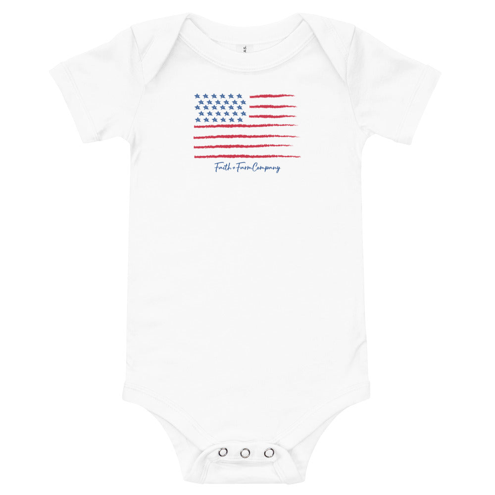 USA Flag- Baby Onesie