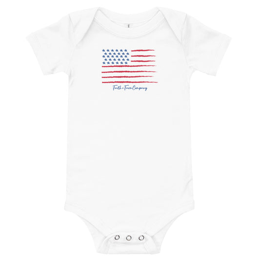 USA Flag- Baby Onesie