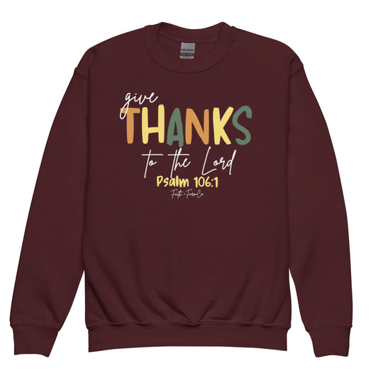 Give Thanks -Youth crewneck