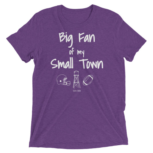 Big Fan of my Small Town Football-purple